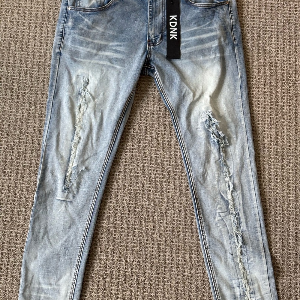 Light Blue Distressed Men Jeans